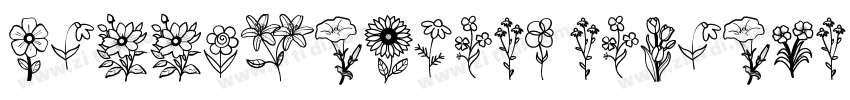 BunnyFlowers Regular字体转换
